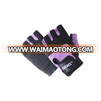 Fingerless wear resistant material leather fitness gloves